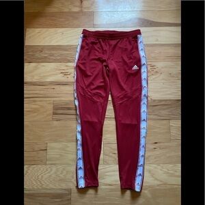 Adidas red tiro 19 womens logo striped track pants size m